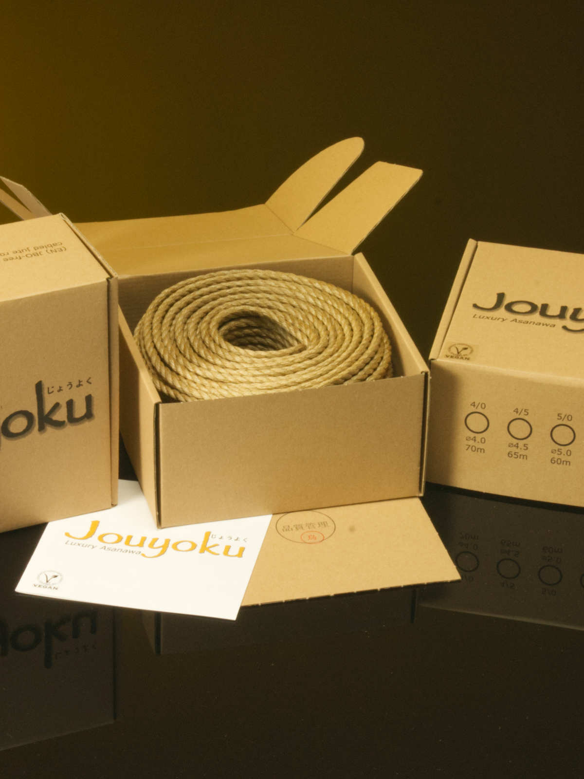 Jouyoku MINI-ROLL, ~1kg,  50m, ready-for-use Japanese-made jute rope, JBO-free, ø 6mm 