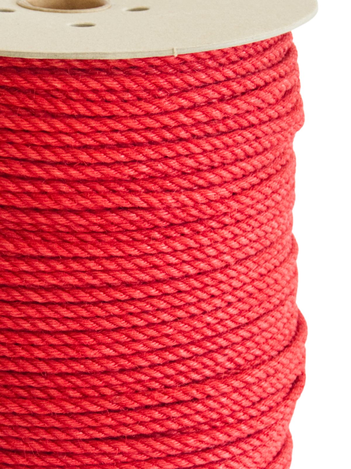KIYOMI RED Shibari 100% Tossa jute rope, vibrant red as MAXI-ROLL ~6kg, unprocessed, medium-wound, JBO-free