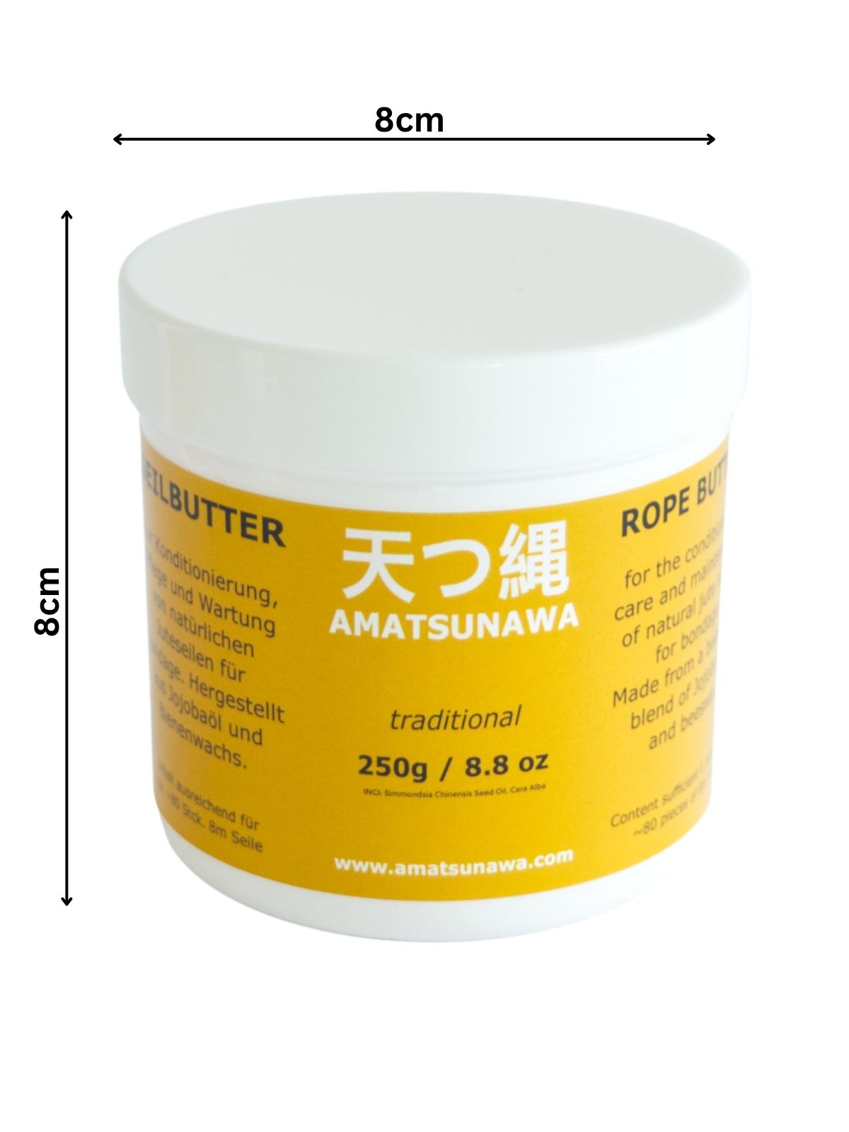 250 g / 8.8 oz rope butter for the care and conditioning of natural jute ropes, traditional proven recipe