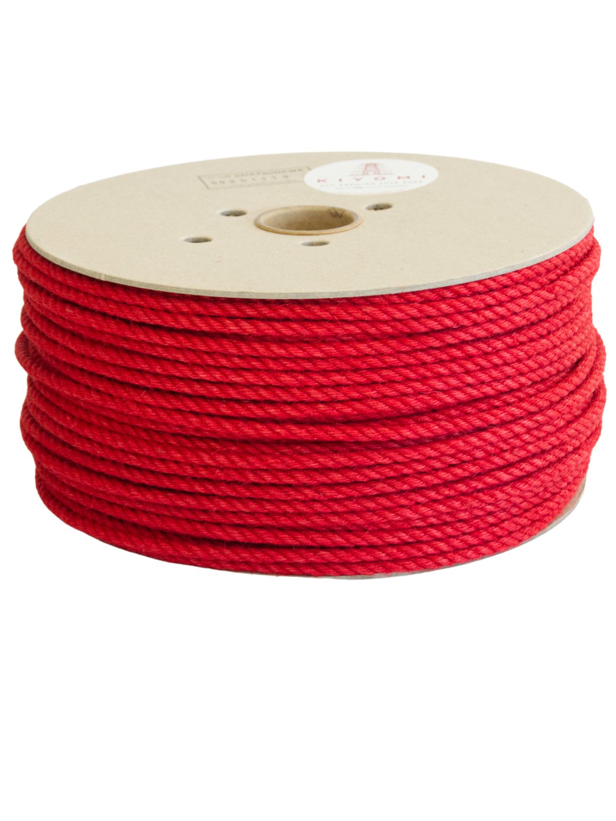KIYOMI RED rotes Shibariseil aus 100% Tossa Jute, MIDI-ROLLE ~3kg, unbehandelt, mittelhart-geschlagen, mineralölfrei