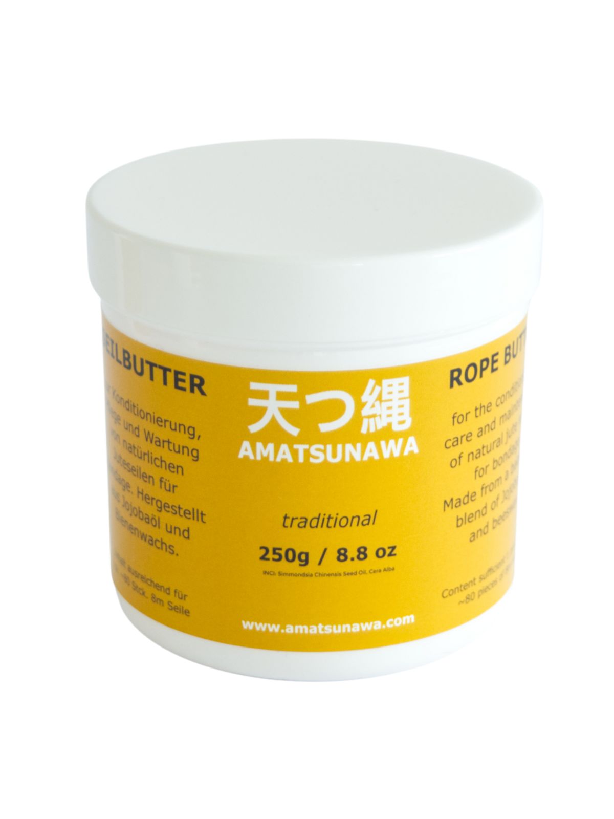 250 g / 8.8 oz rope butter for the care and conditioning of natural jute ropes, traditional proven recipe