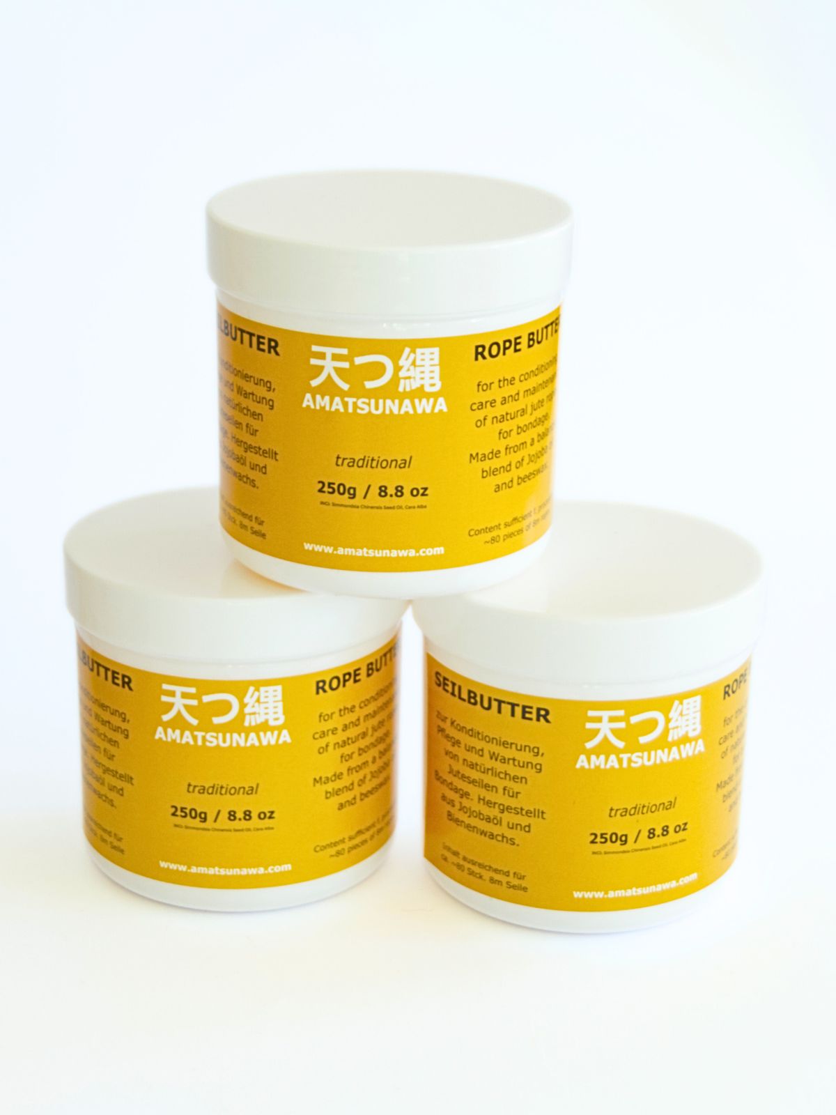 250 g / 8.8 oz rope butter for the care and conditioning of natural jute ropes, traditional proven recipe