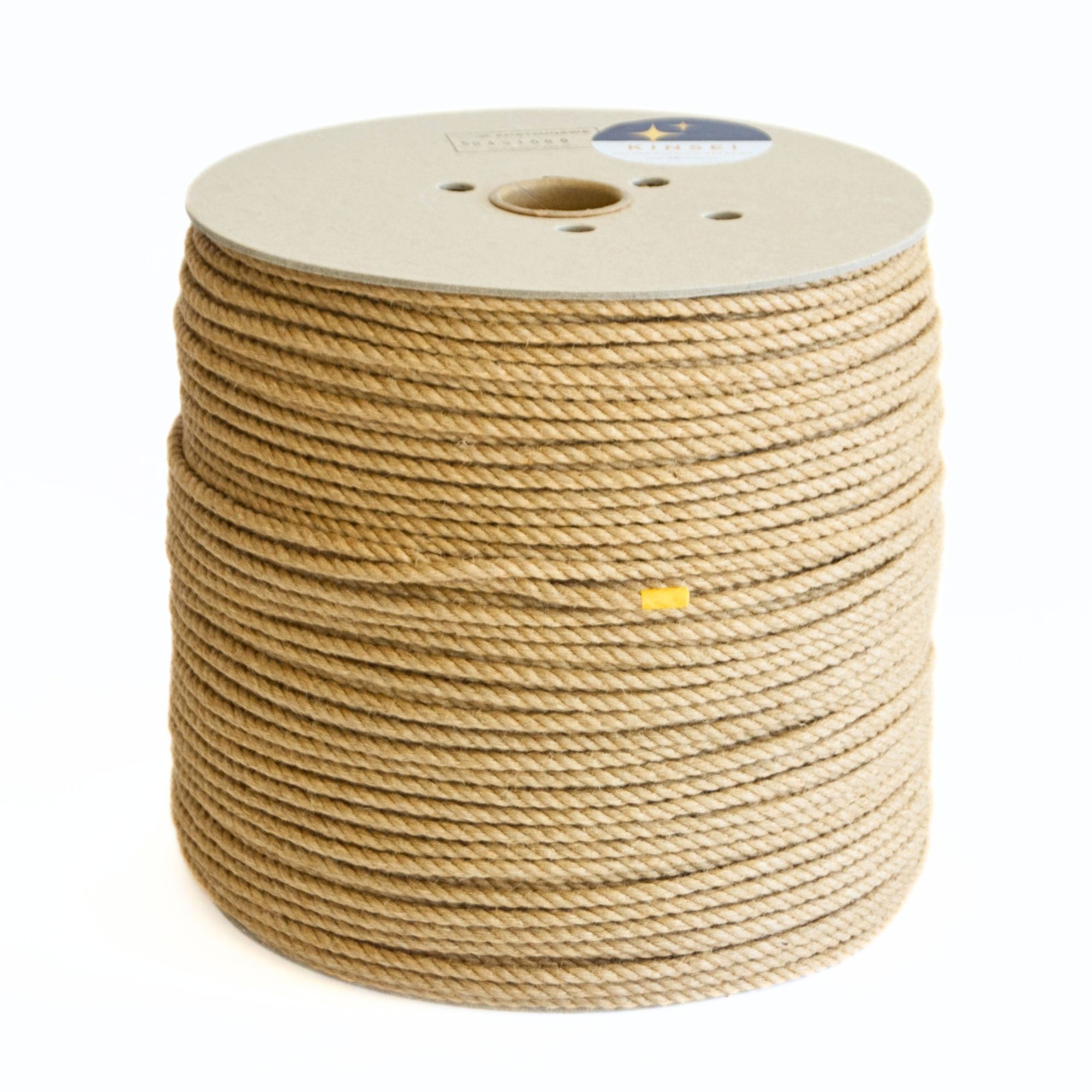 KINSEI golden Shibari jute rope, MAXI-ROLL ~6kg, unprocessed, soft & flexible, medium-wound, JBO-free