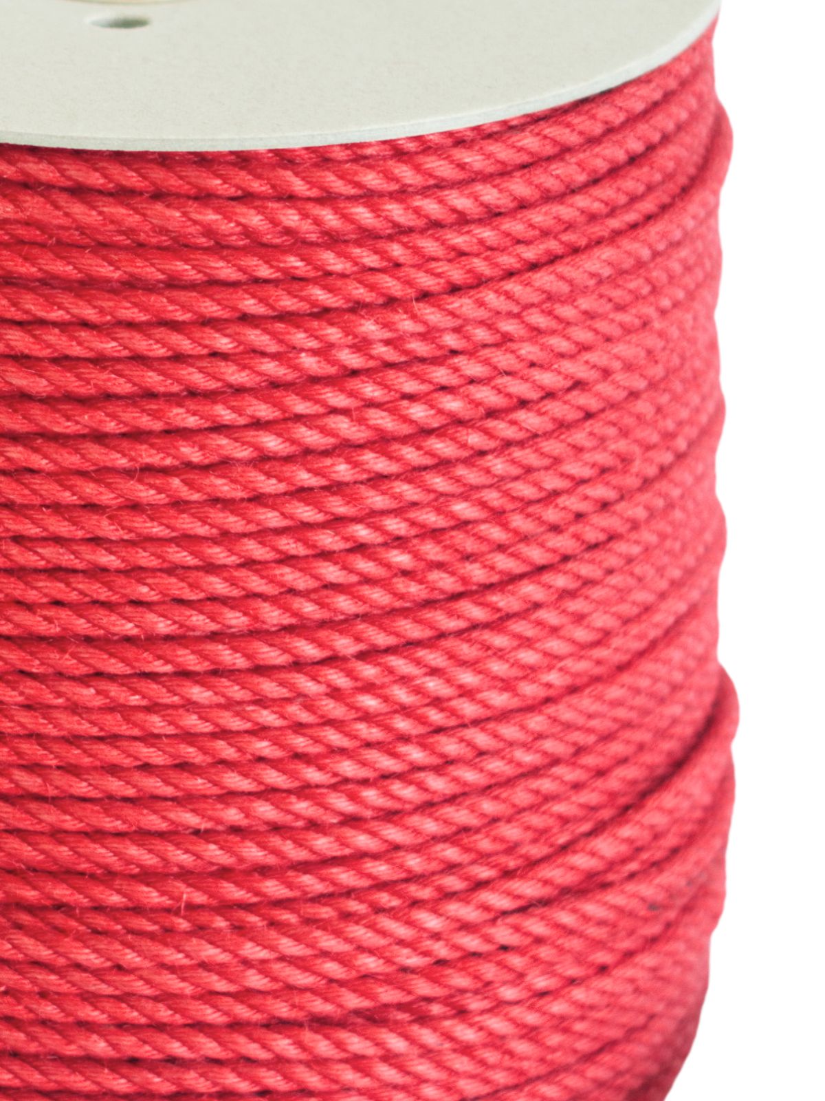 KIYOMI RED Shibari 100% Tossa jute rope, vibrant red as MAXI-ROLL ~6kg, unprocessed, medium-wound, JBO-free