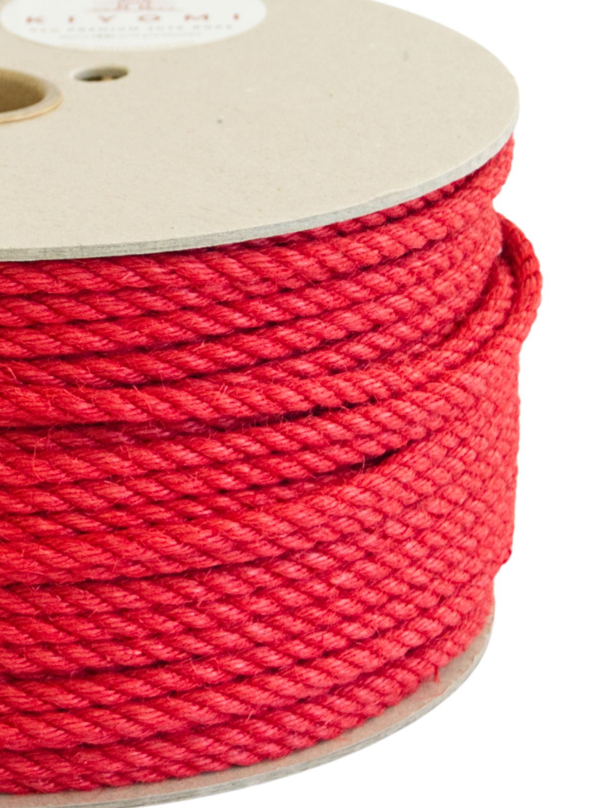 KIYOMI RED Shibari 100% Tossa jute rope, vibrant red as MIDI-ROLL ~3kg, unprocessed, medium-wound, JBO-free
