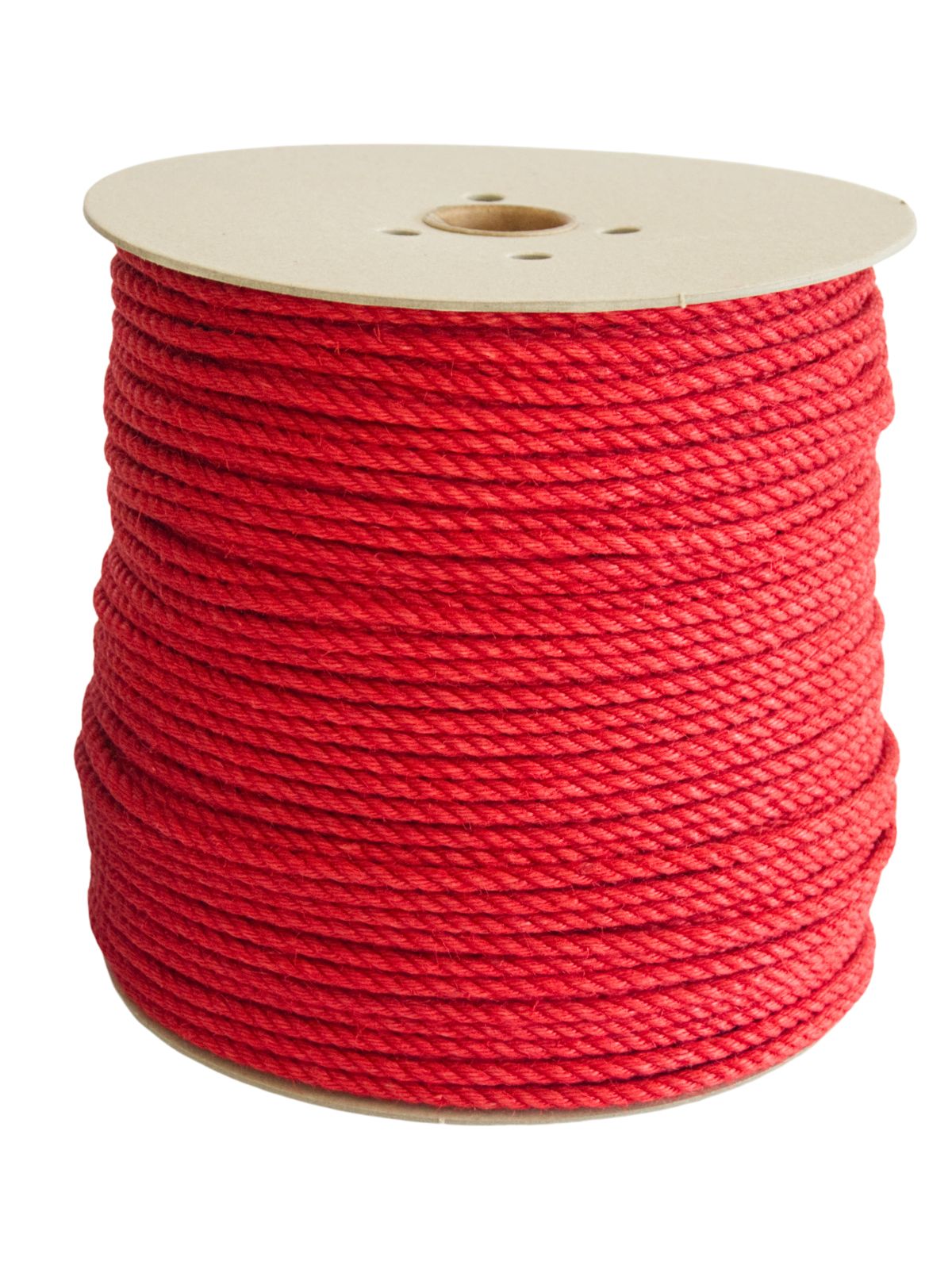 KIYOMI RED Shibari 100% Tossa jute rope, vibrant red as MAXI-ROLL ~6kg, unprocessed, medium-wound, JBO-free
