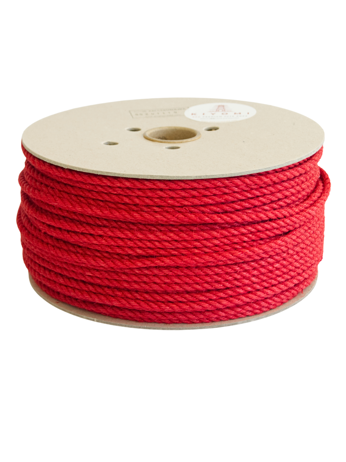 KIYOMI RED Shibari 100% Tossa jute rope, vibrant red as MIDI-ROLL ~3kg, unprocessed, medium-wound, JBO-free