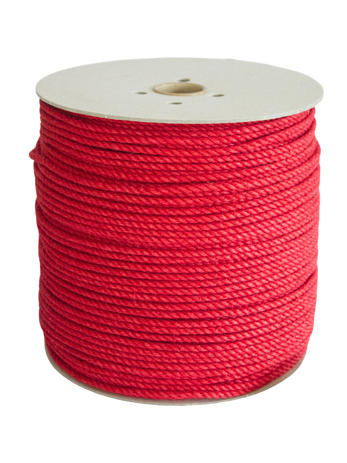 KIYOMI RED Shibari 100% Tossa jute rope, vibrant red as MAXI-ROLL ~6kg, unprocessed, medium-wound, JBO-free