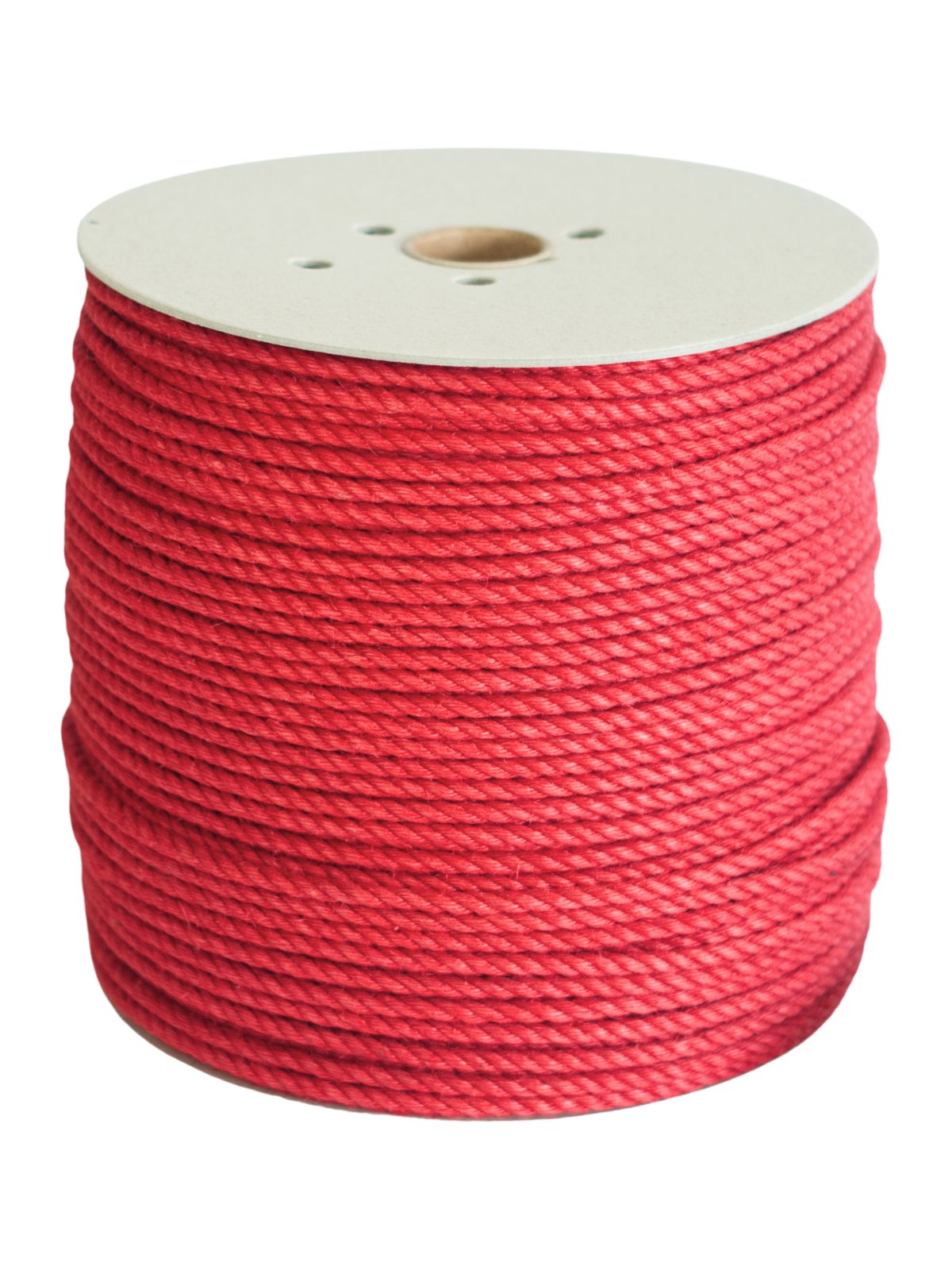 KIYOMI RED Shibari 100% Tossa jute rope, vibrant red as MAXI-ROLL ~6kg, unprocessed, medium-wound, JBO-free