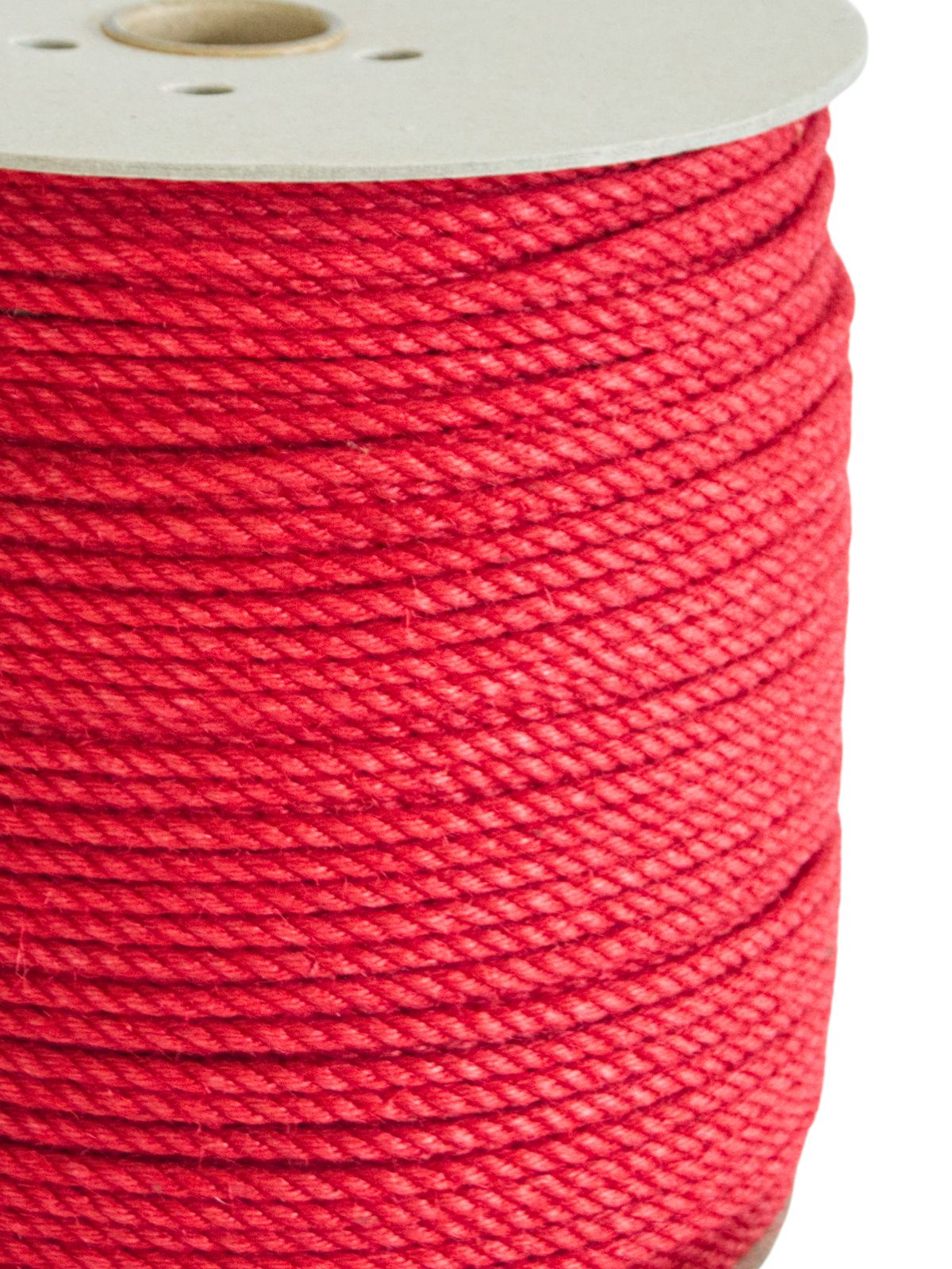 KIYOMI RED Shibari 100% Tossa jute rope, vibrant red as MAXI-ROLL ~6kg, unprocessed, medium-wound, JBO-free