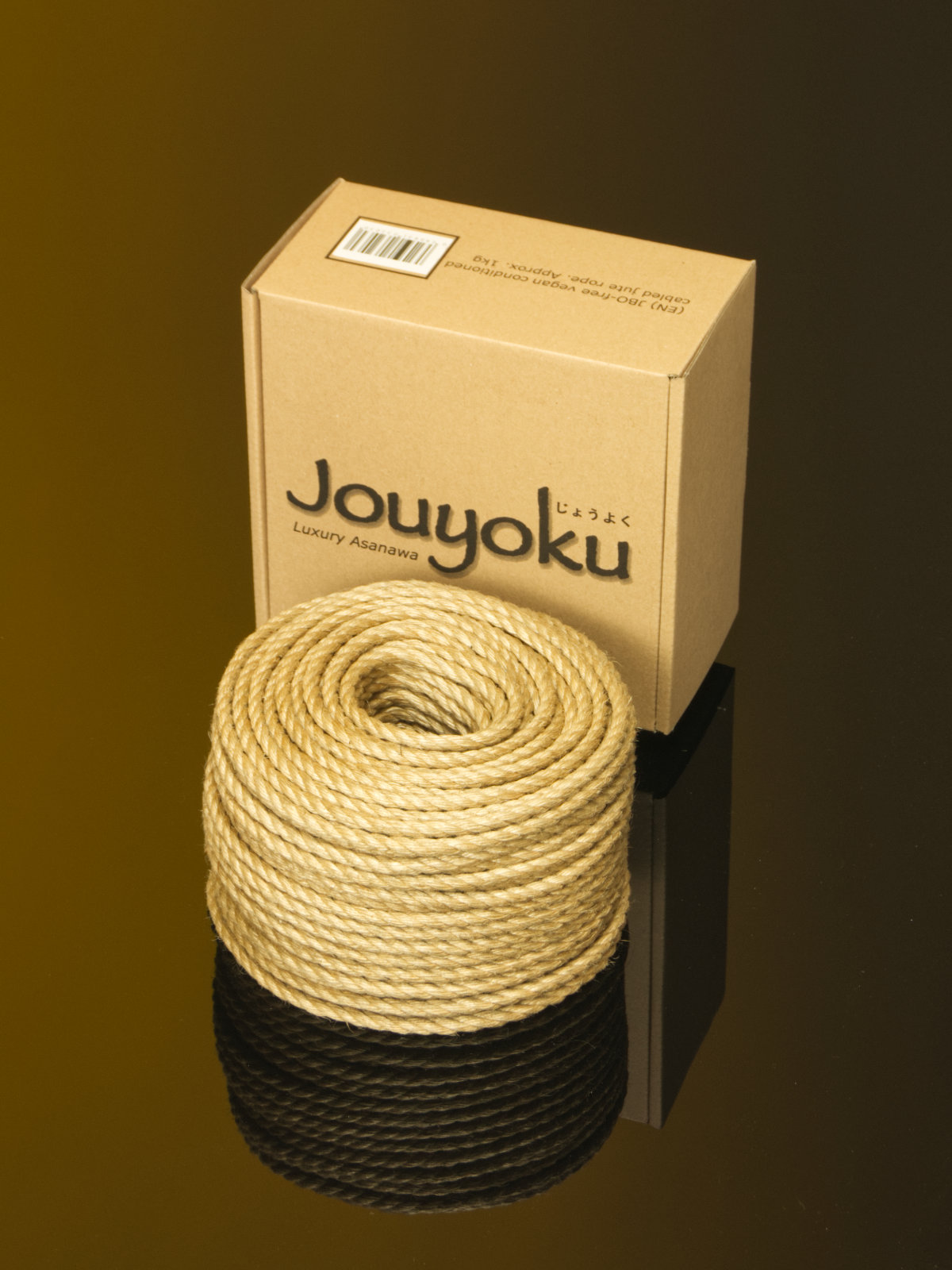 Jouyoku MINI-ROLL, ~1kg,  50m, ready-for-use Japanese-made jute rope, JBO-free, ø 6mm 