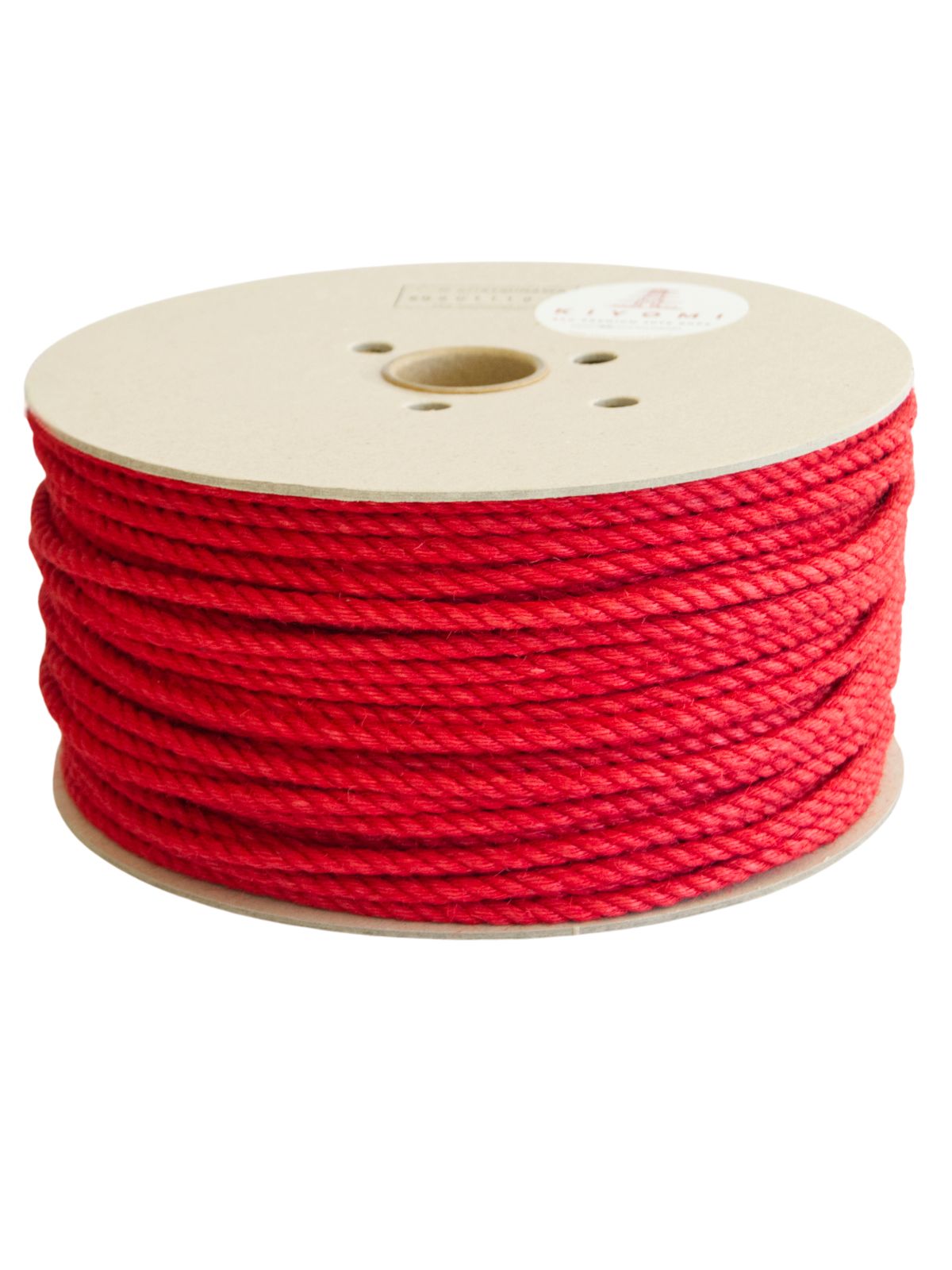 KIYOMI RED Shibari 100% Tossa jute rope, vibrant red as MIDI-ROLL ~3kg, unprocessed, medium-wound, JBO-free