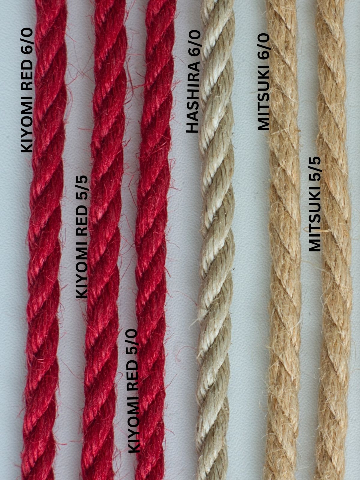 KIYOMI RED Shibari 100% Tossa jute rope, vibrant red as MAXI-ROLL ~6kg, unprocessed, medium-wound, JBO-free